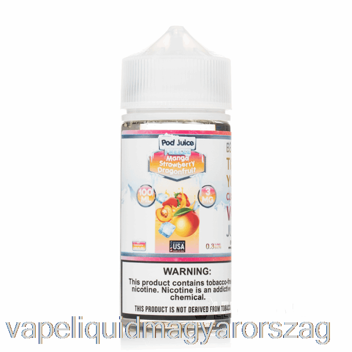 Fagyasztott Mangó Eper Sárkánygyümölcs - Hüvelylé - 100 Ml 6 Mg Vape Folyadék
